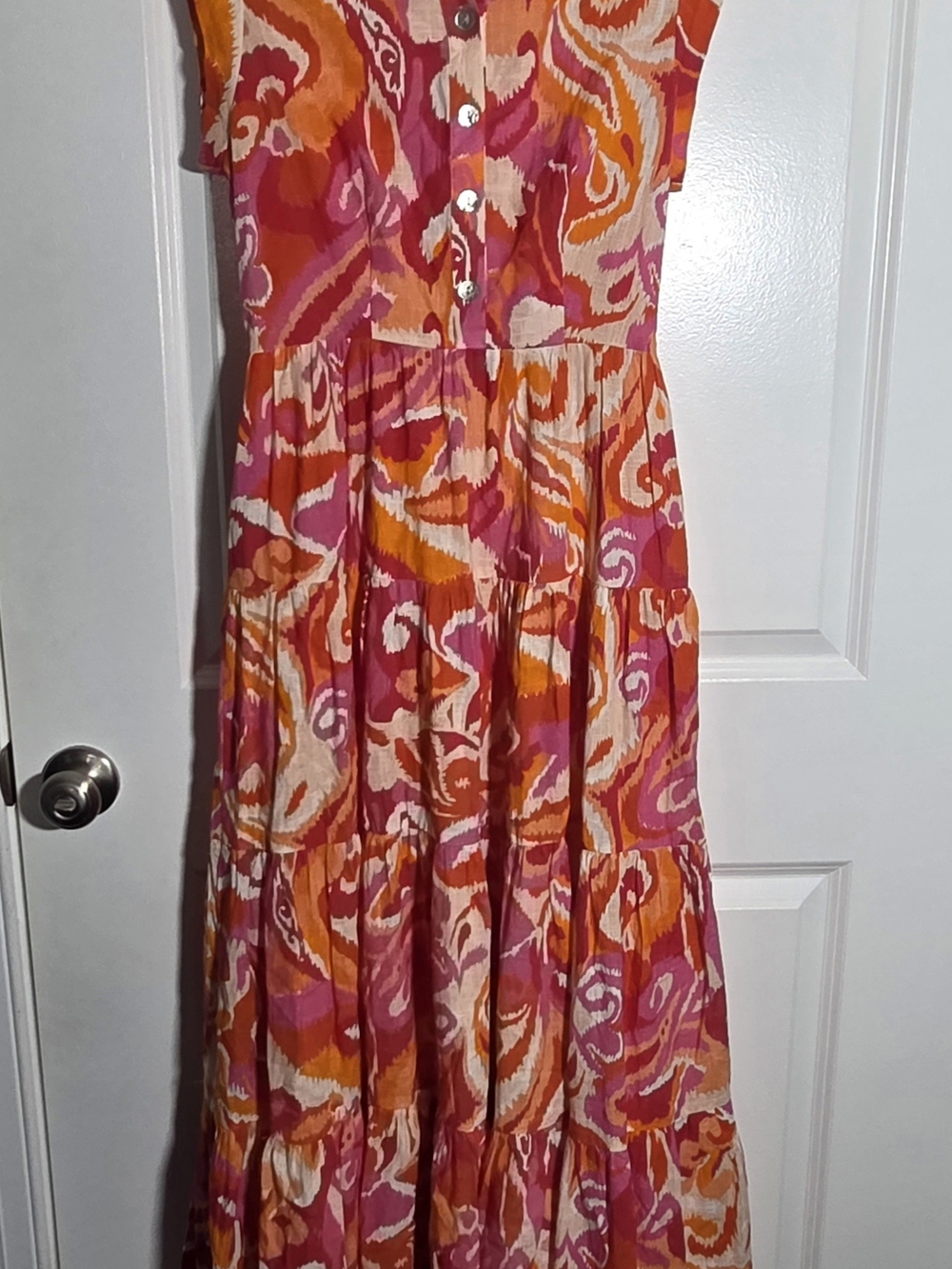 The Pinch Women's Floral Maxi Pink Patterned Long Flowy Dress in size Small